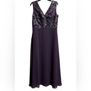 NWT JJ’s House Plum Formal Cocktail Wedding Dress Mother Of Bride Bridesmaid 12